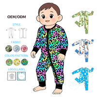 Combinaison bébé en fibre de bambou à fermeture éclair, manches longues, pyjama pour nourrisson, combinaison à fermeture éclair bidirectionnelle, sans pieds, OEM personnalisé, certifié OEKO-TEX