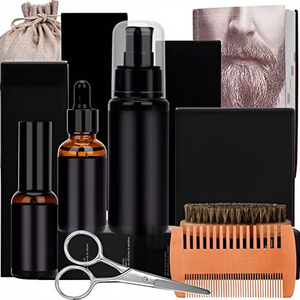 <span class=keywords><strong>Kit</strong></span> de soin de la <span class=keywords><strong>barbe</strong></span> pour homme avec huile à <span class=keywords><strong>barbe</strong></span>, sérum stimulant la croissance, nettoyant, baume, brosse, peigne et ciseaux - Product Image 1