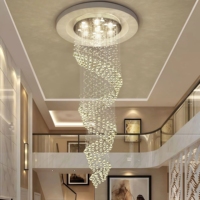 Lustre d'escalier sur mesure, structure torsadée architecturale, grand projet, sur mesure, JYLIGHTING