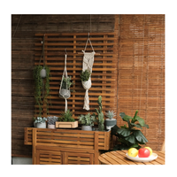 Rak Tanaman Ramah Lingkungan Minh Phuoc Furniture Acacia Gia Lai Vietnam H175xW90cm D30.8 dengan Lubang Drainase untuk Dalam/Luar Ruangan
