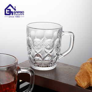 Recién llegado de fábrica, taza de cristal, molde mixto, diferente jugo de agua en relieve, taza de cristal de 370ml, venta al por mayor para <span class=keywords><strong>tienda</strong></span> de supermercado y Hotel - Product Image 3
