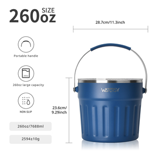 Watersy Factory Vente en gros 260oz Bouteille isotherme en acier inoxydable à double paroi Isolation thermique 12-24h Sans BPA Anti-fuite - Product Image 2