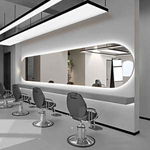 2025 miroir simple face moderne spécial haute définition pour Salon de coiffure Perm teinture lumière horizontale suspendue coiffure chambre - Product Image 1