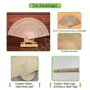 Personalized Engraved Wood Folding Hand Fan Wedding Personality Fans Birthday Customized Baby Party Decor Gifts For Guest