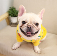 Pyjama d'hiver chaud en velours corail imprimé léopard TongMao pour chiens et chats, vêtements décontractés à deux pattes pour bouledogues français, fournitures pour animaux de compagnie