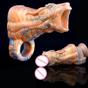NNSX новый мужской пенис дракона для увеличения пениса пара веселых продуктов страсть силиконовый полый пенис рукав