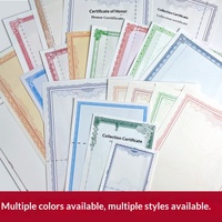 Papier de certificat universel A4 à bordure décorative pour collection de récompenses et certificats de qualification, avec impression intérieure et emballage