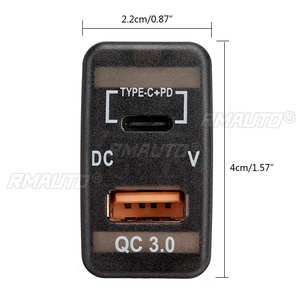 Adaptador de cargador de coche con doble USB para Toyota Landcruiser Prado FJ Cruiser Hiace RAV4, enchufe para salpicadero con voltímetro con pantalla digital - Product Image 5