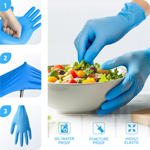 Gants en nitrile bleus jetables de qualité supérieure pour usage domestique, nettoyage, tatouage, esthétique et salon – Meilleure vente 2026 - Product Image 5