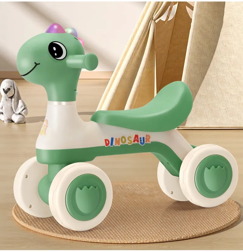 Skuter anak-anak dinosaurus yo-yo baby walker, mobil keseimbangan usia 1 hingga 3 tahun mainan twister hadiah ulang tahun pertama bayi