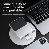 Support de téléphone et tablette universel BONCARTECK L06mini, pliable, rotatif, en alliage d'aluminium, pour bureau