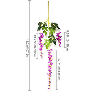 Decorazione di cerimonia nuziale Della Fabbrica 12PCS Per Sacchetto Romantico Bella Violet Attaccatura di Parete Artificiale Wisteria <span class=keywords><strong>Fiore</strong></span> - Product Image 4