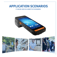 SP860-S PDA Android 13 Portátil de 5.5 Pulgadas HD con Escáner de Código de Barras 2D e Impresora Térmica, PDA Industrial Resistente con NFC RFID