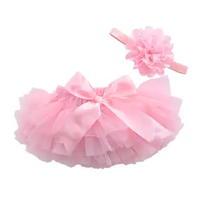 WEN bébé fille tutu jupe tulle dentelle bloomers couvre-couche nouveau-né infantile tenues bandeau fleur ensemble