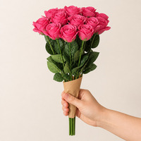 Bunga Mawar Sutra Valentine, Mawar Buatan Grosir untuk Dekorasi Pernikahan, Centerpiece Bunga Buatan, Rangkaian Bunga
