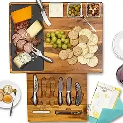 Assiettes de service Planche à fromage rectangulaire en <span class=keywords><strong>ardoise</strong></span> Assiettes de service à <span class=keywords><strong>viande</strong></span> grillée sur des planches à fromage en marbre et en bois - Product Image 4