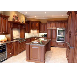 China Supplier Antique Model Modular Solid Wood kitchen cabinets supplier