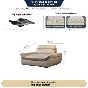 أريكة مقطعية سوداء عتيقة حديثة من الجلد الطبيعي ذات مقعد عريض للغاية من الطبقة الأولى من جلد البقر غرفة المعيشة العميقة طراز نورمكور - Product Image 6