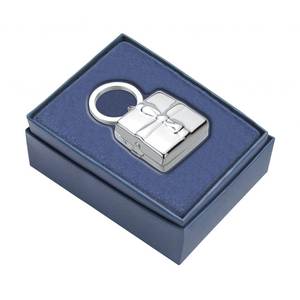 Fiori Keyring Pill <b>Box</b> <b>Small</b> <b>Gift</b> <b>Box</b> Design With Bow Silver Finish <b>For</b> Medication Storage On The Go - Product Image 2
