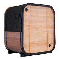 Modern Sade Tasarımlı Dış Mekan Uzak Kızılötesi Sauna, Yumuşak Tuşlu Kontrol Paneli ile 2-3 Kişilik Termo Ladin Sauna Odası