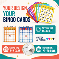 Produit populaire Vente en gros Ensemble personnalisé de haute qualité avec impression personnalisée pour enfants Obturateur à gratter Cartes de bingo en papier