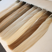 Extensions de cheveux tissées à la main de qualité supérieure, couleur balayage invisible, populaires, double trame, effet naturel