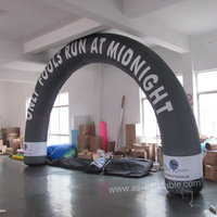 Arche de course gonflable à LED avec logo personnalisé, pour événements de course nocturne, arche de départ/arrivée gonflable pour marathon
