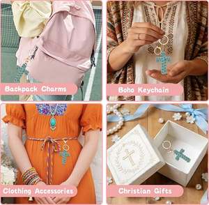 พวงกุญแจคริสเตียนแบบถักมือ สไตล์โบฮีเมียน ย้อนยุค เรียบง่าย สำหรับกระเป๋า รถยนต์ ของขวัญสุดสร้างสรรค์ - Product Image 5