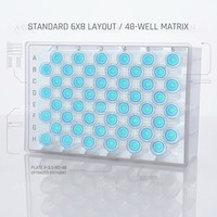 Plaque de laboratoire en polypropylène à 48 puits ronds, fond en U, format unique et irrégulier, pour la recherche scientifique