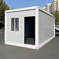 Maison de conteneur en acier préfabriquée de 20 pieds-Unité de stockage familiale portable et respirante moderne Design à plat