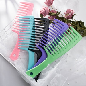 Offre Spéciale coupe de cheveux humide barbier cheveux lisseur peigne grand peigne à dents larges longs coiffure cheveux bouclés peignes - Product Image 2