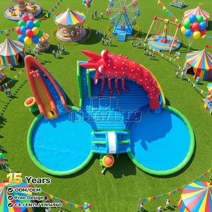 <span class=keywords><strong>Parc</strong></span> <span class=keywords><strong>aquatique</strong></span> gonflable géant certifié CE pour la location commerciale, toboggan <span class=keywords><strong>aquatique</strong></span> en PVC pour tous les âges, combo piscine et zone de jeux aquatiques - Product Image 3