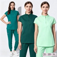 Uniforme 42024LW, Uniforme Hospitalario Clínico Suave, Cofia Lavable para Biomedicos, Cotización para la Industria de la Salud Profesional, Delantal Médico