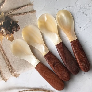 Cuillères à <span class=keywords><strong>caviar</strong></span> en nacre, cuillères à <span class=keywords><strong>caviar</strong></span> avec manche en bois pour servir le <span class=keywords><strong>caviar</strong></span>, les œufs, la crème glacée, le café - Product Image 1