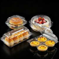 Boîte à gâteau ronde en plastique jetable avec couvercle |   Conteneur à dessert en PET de qualité alimentaire, vente en gros, design personnalisé
