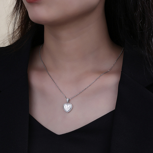 INZEN 0.27 carati elegante collana di Moissanite con 925 d'argento catena a maglie immagine di famiglia classica per i regali della festa della mamma - Product Image 3