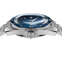 Montres personnalisées en acier inoxydable 904l, mouvement entièrement automatique, cadran bleu lumineux, montre de plongée étanche, qualité supérieure, fabrication d'usine