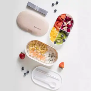 Boîte de fruits Diviseur à bento bac à légumes Plastique scellé Aliments Déjeuner Bureau avec couvercle