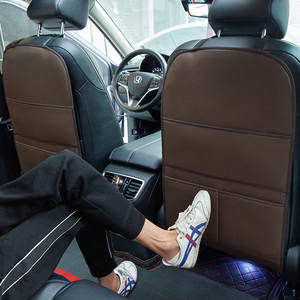 Tapis de protection universel en cuir YECAI pour dossier de <span class=keywords><strong>siège</strong></span> de voiture, imperméable, anti-salissures, avec poche de rangement pour enfants, facile à nettoyer, luxe - Product Image 2
