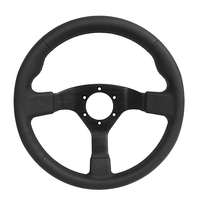 Volant de jeu en cuir perforé à fond profond de 320 mm, cuir personnalisé, rayons en aluminium brossé pour simulateur de course Logitech Moza