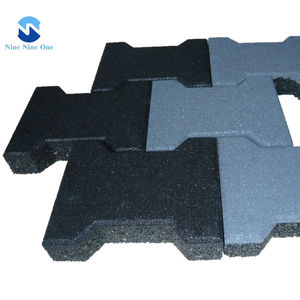 Karpet karet tulang anjing, 45mm luar ruangan karet bata tulang anjing pijakan kuda stabil karet ubin halaman belakang karet ubin paving - Product Image 1