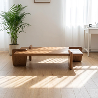 Table basse rectangulaire en bois de style nordique pour salon, mobilier d'appartement, vintage, simple, créative, personnalisable, table à thé basse
