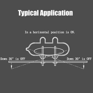 GBeelee SW-2004 Quecksilber-Neigungsschalter Schutz-Detektion Einseitig 20V Glas 2A 500.000 Zyklen - Product Image 4