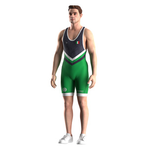 National Elite Singlet gulat pria, pakaian dalam Aktif olahraga ketat gulat Leotard atletik