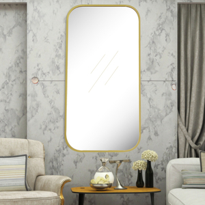 Arte contemporanea Deco <span class=keywords><strong>parete</strong></span> oro spazzolato alluminio <span class=keywords><strong>specchio</strong></span> stretta cornice <span class=keywords><strong>per</strong></span> soggiorno bagno o <span class=keywords><strong>ingresso</strong></span> <span class=keywords><strong>ingresso</strong></span> - Product Image 5