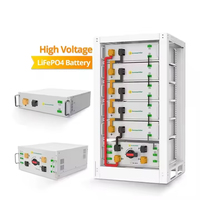 Système de stockage d'énergie industriel à batterie lithium-ion haute tension 30kWh 100kWh 215kWh, pack de batteries en rack, système hors réseau/sur réseau, refroidissement par air, IP65