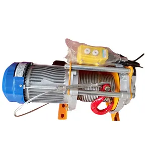 Low Noise Aluminum Shell 110v 220v 380v 440v Volts 500kg 1500kg 1.5 2.5 3 Ton Wire Rope Mini Lift Hoist Electric Winch