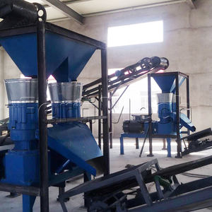 Equipo de pellets de trigo completamente automático para ovejas, ganado, línea de producción de piensos de troquel plano con alta calidad - Product Image 1