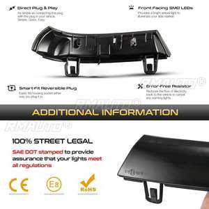 2x Clignotants LED dynamiques pour rétroviseurs, clignotants pour VW GOLF 5 MK5 Passat B5.5 B6 - Product Image 6