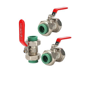 Robinet à bille en cuivre PPR vert personnalisé - Raccord de tuyauterie en plastique à fusion à chaud - Product Image 1